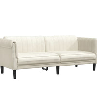 3-tlg. Sofagarnitur Creme Samt