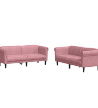 2-tlg. Sofagarnitur Rosa Samt