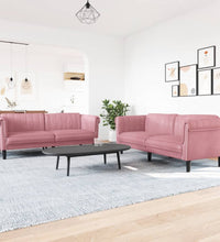 2-tlg. Sofagarnitur Rosa Samt