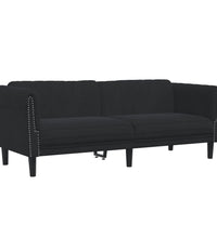 2-tlg. Sofagarnitur Schwarz Samt