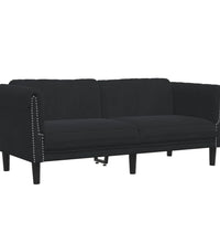 2-tlg. Sofagarnitur Schwarz Samt