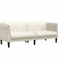 2-tlg. Sofagarnitur Creme Samt