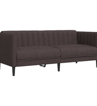 3-tlg. Sofagarnitur Dunkelbraun Stoff