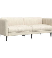 3-tlg. Sofagarnitur Creme Stoff