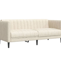 3-tlg. Sofagarnitur Creme Stoff