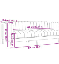 3-tlg. Sofagarnitur Creme Stoff