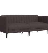 2-tlg. Sofagarnitur Dunkelbraun Stoff