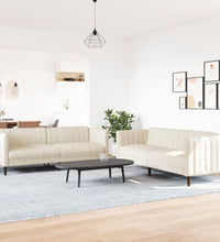 2-tlg. Sofagarnitur Creme Stoff