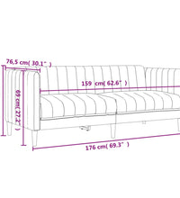 2-tlg. Sofagarnitur Creme Stoff