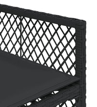 11-tlg. Garten-Essgruppe mit Kissen Schwarz Poly Rattan