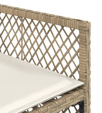 11-tlg. Garten-Essgruppe mit Kissen Beige Poly Rattan