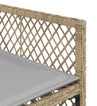 11-tlg. Garten-Essgruppe mit Kissen Beige Poly Rattan