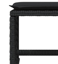 11-tlg. Garten-Essgruppe mit Kissen Schwarz Poly Rattan