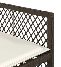 11-tlg. Garten-Essgruppe mit Kissen Braun Poly Rattan