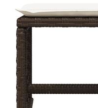 11-tlg. Garten-Essgruppe mit Kissen Braun Poly Rattan