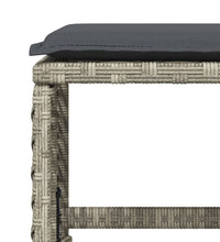 11-tlg. Garten-Essgruppe mit Kissen Hellgrau Poly Rattan