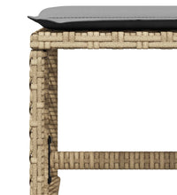 11-tlg. Garten-Essgruppe mit Kissen Beige Poly Rattan