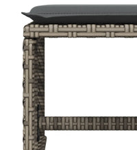 11-tlg. Garten-Essgruppe mit Kissen Grau Poly Rattan