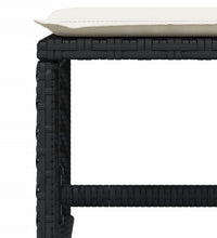 11-tlg. Garten-Essgruppe mit Kissen Schwarz Poly Rattan