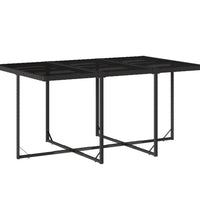 11-tlg. Garten-Essgruppe mit Kissen Schwarz Poly Rattan