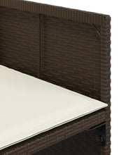 11-tlg. Garten-Essgruppe mit Kissen Braun Poly Rattan