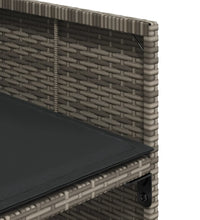 11-tlg. Garten-Essgruppe mit Kissen Grau Poly Rattan