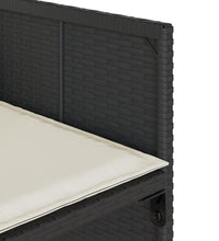 11-tlg. Garten-Essgruppe mit Kissen Schwarz Poly Rattan