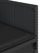 11-tlg. Garten-Essgruppe mit Kissen Schwarz Poly Rattan