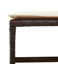 11-tlg. Garten-Essgruppe mit Kissen Braun Poly Rattan