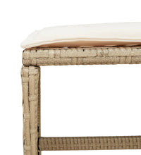 11-tlg. Garten-Essgruppe mit Kissen Beige Poly Rattan