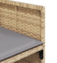 11-tlg. Garten-Essgruppe mit Kissen Beigemischung Poly Rattan