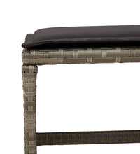 11-tlg. Garten-Essgruppe mit Kissen Grau Poly Rattan