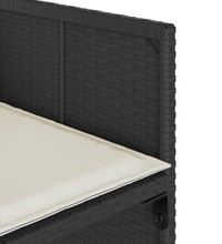 11-tlg. Garten-Essgruppe mit Kissen Schwarz Poly Rattan