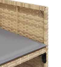 11-tlg. Garten-Essgruppe mit Kissen Beigemischung Poly Rattan