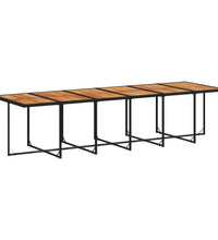 13-tlg. Garten-Essgruppe mit Kissen Schwarz Poly Rattan