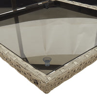 9-tlg. Garten-Essgruppe mit Kissen Grau Poly Rattan