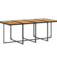 13-tlg. Garten-Essgruppe mit Kissen Schwarz Poly Rattan