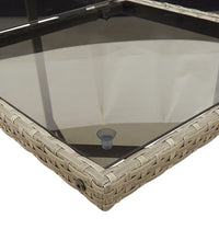 15-tlg. Garten-Essgruppe mit Kissen Grau Poly Rattan