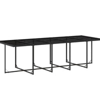 11-tlg. Garten-Essgruppe mit Kissen Schwarz Poly Rattan