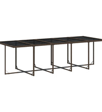 11-tlg. Garten-Essgruppe mit Kissen Braun Poly Rattan