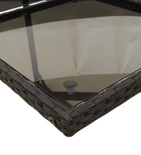 11-tlg. Garten-Essgruppe mit Kissen Schwarz Poly Rattan