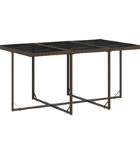 11-tlg. Garten-Essgruppe mit Kissen Braun Poly Rattan