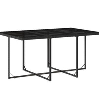11-tlg. Garten-Essgruppe mit Kissen Schwarz Poly Rattan