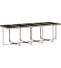 11-tlg. Garten-Essgruppe mit Kissen Beigemischung Poly Rattan