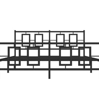 Metallbett ohne Matratze mit Fußteil Schwarz 160x200 cm