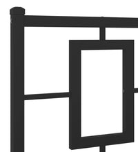 Metallbett ohne Matratze mit Fußteil Schwarz 160x200 cm