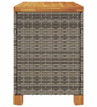 Gartentruhe Grau 80x40x48 cm Poly Rattan Akazienholz