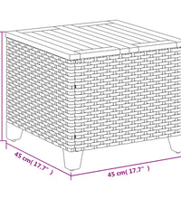 Gartentisch Beige 45x45x37 cm Poly Rattan Akazienholz