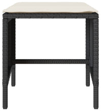 4-tlg. Garten-Sofagarnitur mit Kissen Schwarz Poly Rattan