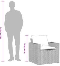 4-tlg. Garten-Sofagarnitur mit Kissen Braun Poly Rattan